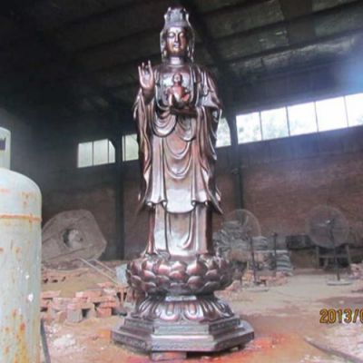 铜雕户外园林景观寺庙送子观音博鱼网页版