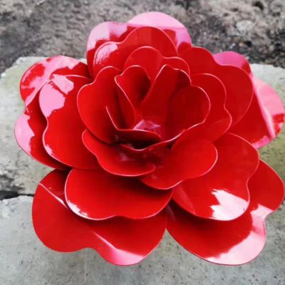 户外园林景观不锈钢花朵博鱼网页版摆件