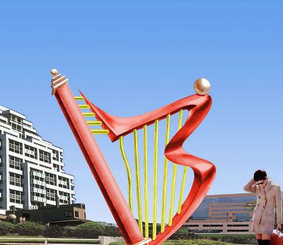 城市街道摆放不锈钢抽象琴博鱼网页版