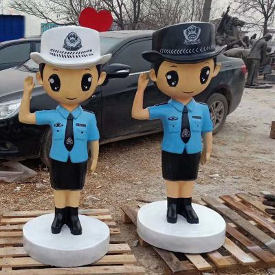 人民警察玻璃钢卡通警察博鱼网页版