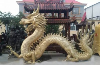 景区大型仿真神兽不锈钢龙博鱼网页版