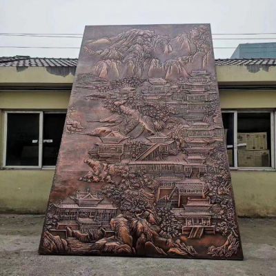 别墅小区室内浮雕大型铜雕影壁壁画博鱼网页版