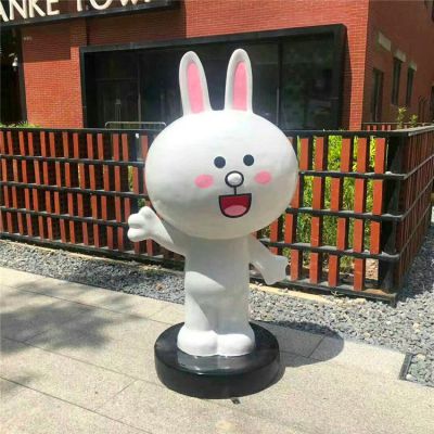 商场奶茶店玻璃钢卡通可妮兔