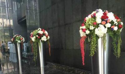 开业典礼公司不锈钢花瓶花朵博鱼网页版