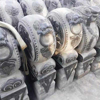 石雕抱鼓，古建门口吉祥装饰构件
