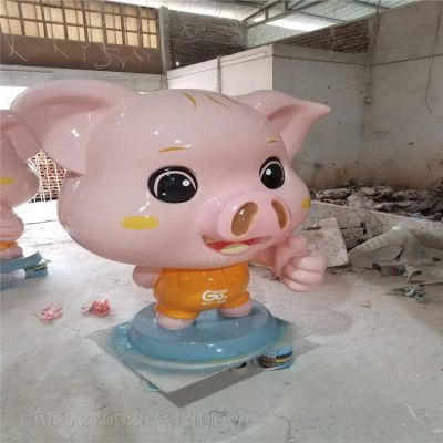 玻璃钢卡通店铺户外公园猪博鱼网页版