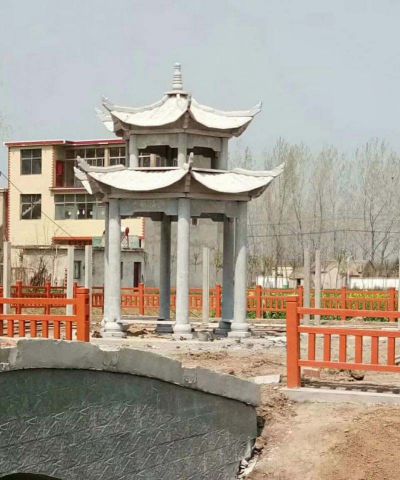 乡村建设户外摆放双层大理石凉亭
