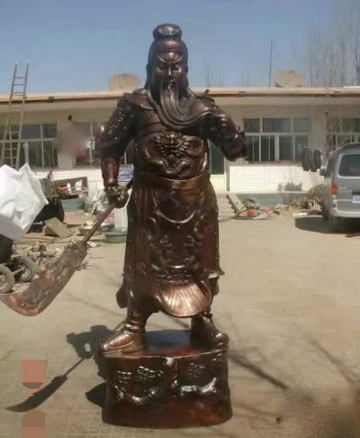 企业玻璃钢仿铜大型景观关公博鱼网页版