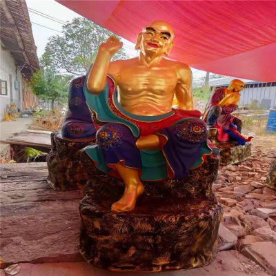 玻璃钢彩绘景区寺庙大型十八罗汉博鱼网页版