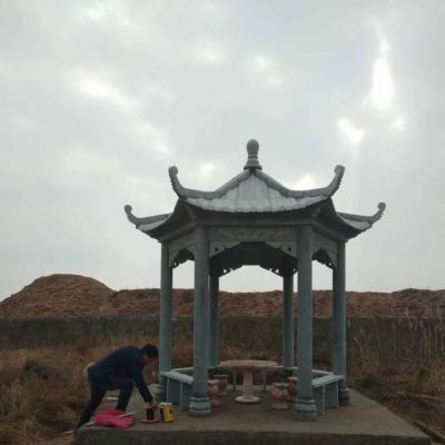 石雕公园户外大型中式六角凉亭博鱼网页版
