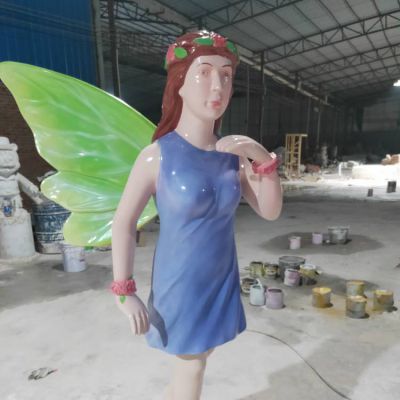 玻璃钢彩绘景区游乐场卡通花仙子博鱼网页版