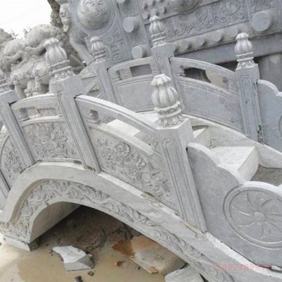 大理石中式河道石拱桥 户外园林石雕景观桥博鱼网页版