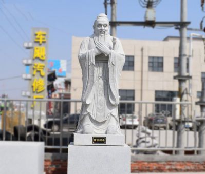 万世师表孔子校园大理石古代名人石雕