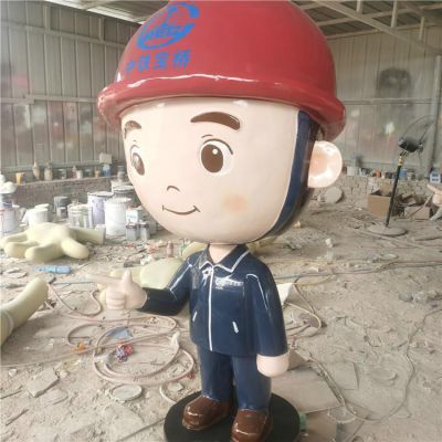 车站路边创意玻璃钢卡通人物博鱼网页版