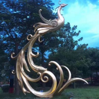 城市广场创意不锈钢凤凰