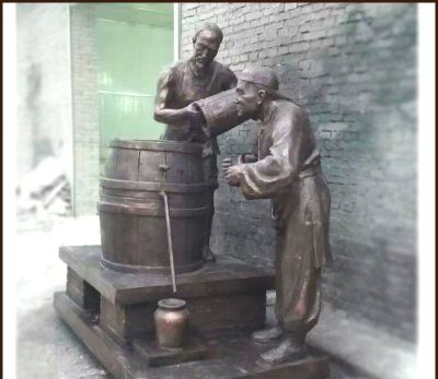 景区创意酿酒小品铜雕酒文化博鱼网页版