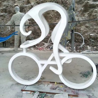 骑车人物玻璃钢博鱼网页版体育运动雕像公园园林喷漆景观摆件可定做_626