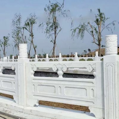 汉白玉升旗台拱桥庭院浮雕围栏装饰品