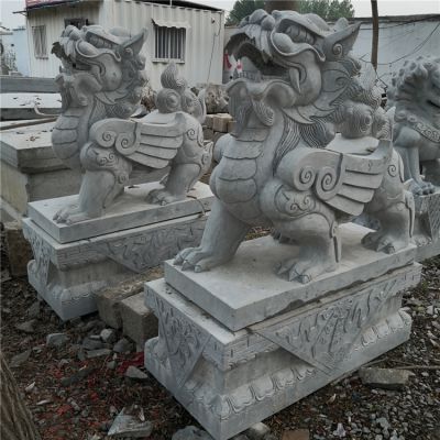 庭院小区大理石石雕会飞的貔貅博鱼网页版