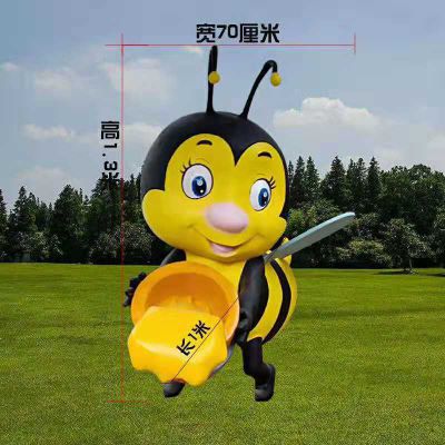 商业街步行街商店黄色卡通玻璃钢蜜蜂博鱼网页版