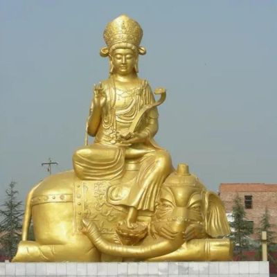 景区景点大型玻璃钢喷金烤漆文姝普贤博鱼网页版