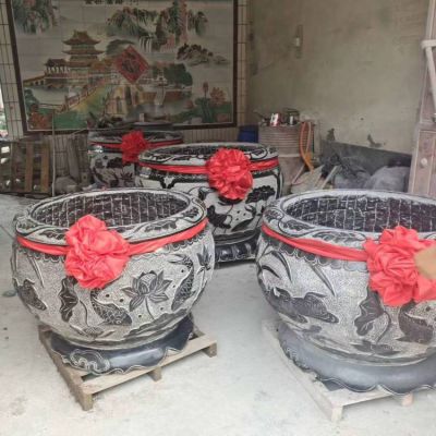 青石石雕庭院家用鱼缸博鱼网页版