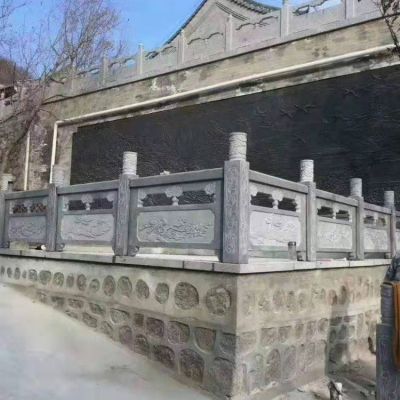 户外景区大理石石雕护栏摆件