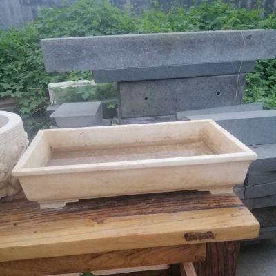 天然石材石雕花盆汉白玉小花盆仿古鱼缸别墅小区景观博鱼网页版