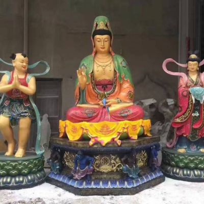 寺庙大型玻璃钢彩绘滴水观音博鱼网页版
