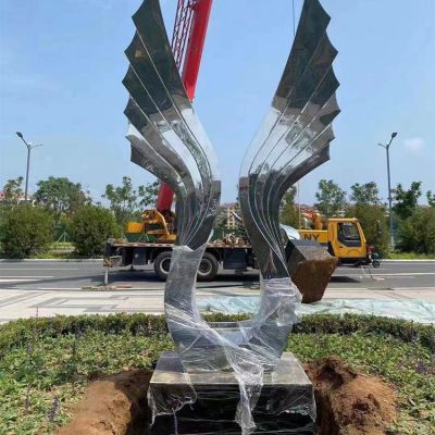 翅膀，不锈钢景观