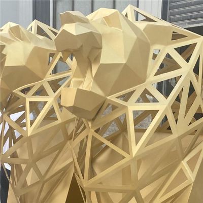 金属不锈钢拉丝镂空抽象狮子博鱼网页版