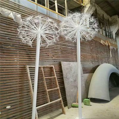 不锈钢仿真植物景观户外园林摆件蒲公英博鱼网页版