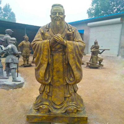 校园广场铜雕古代名人景观摆件