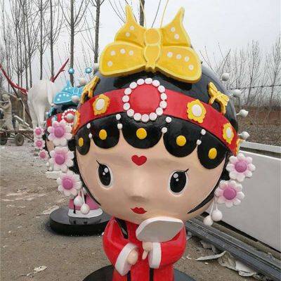 商场园林玻璃钢彩绘园林景观戏曲人物景观博鱼网页版