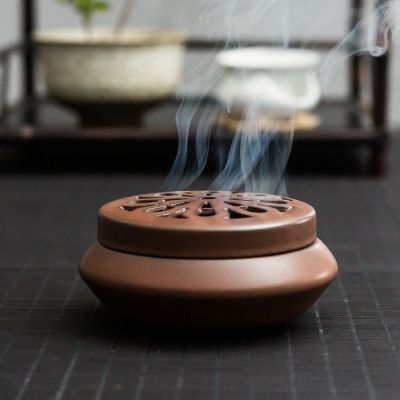 家用书房盘香净化空气陶瓷香炉摆件