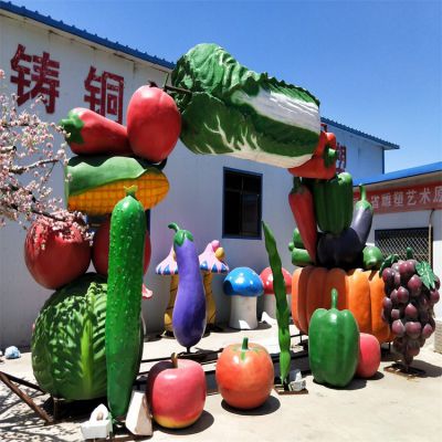 农场创意玻璃钢彩绘仿真植物蔬菜水果博鱼网页版