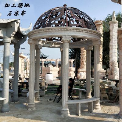欧式园林装饰大理石罗马柱圆形休闲座椅博鱼网页版