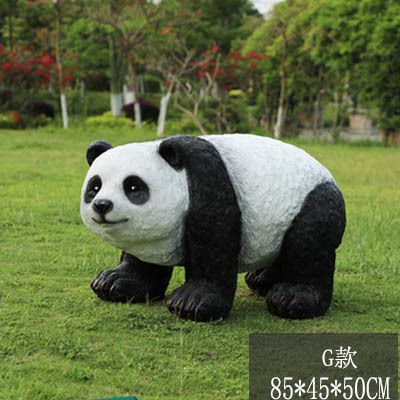 熊猫博鱼网页版-景区门口爬行仿真玻璃钢熊猫博鱼网页版