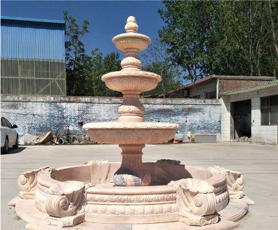 三层喷泉石雕
