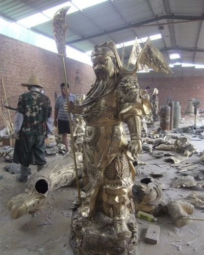 大型铸铜镇宅招财单刀关公像寺庙佛像武财神博鱼网页版