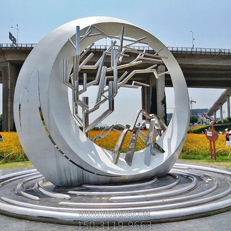 不锈钢户外园林景观圆环博鱼网页版