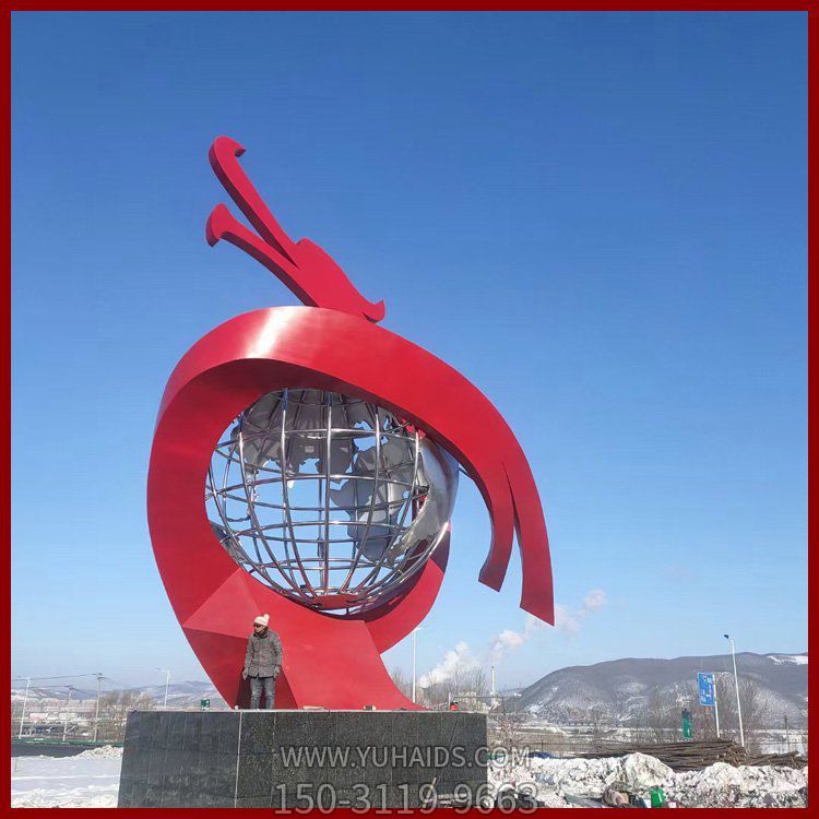 园林户外不锈钢创意景观地球仪博鱼网页版