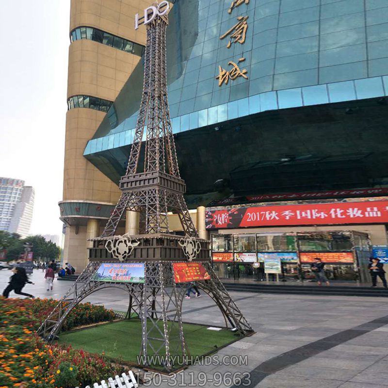 埃菲尔铁塔石家庄商场门口装饰不锈钢博鱼网页版