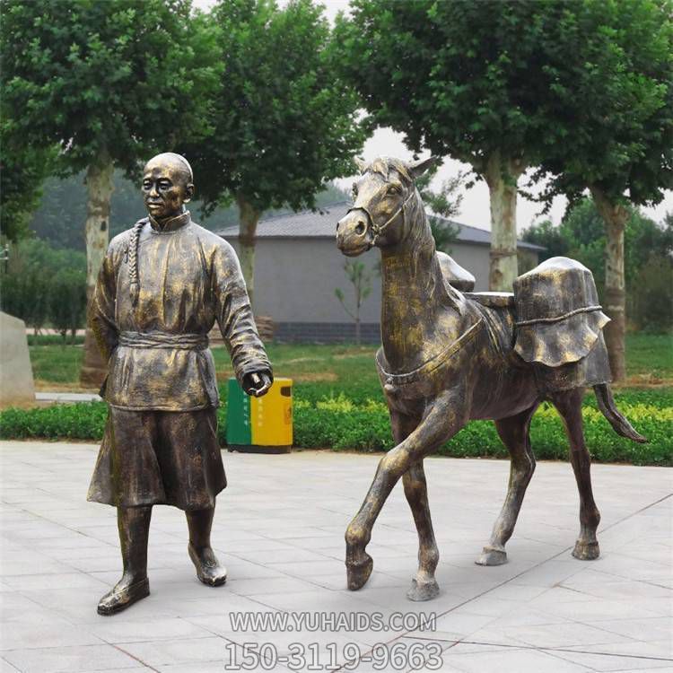 文化广场景观玻璃钢仿铜人物博鱼网页版小品