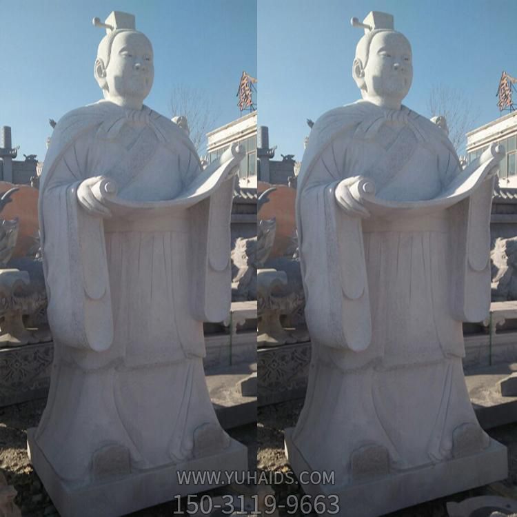 大理石雕刻古代人物博鱼网页版景区户外广场摆件