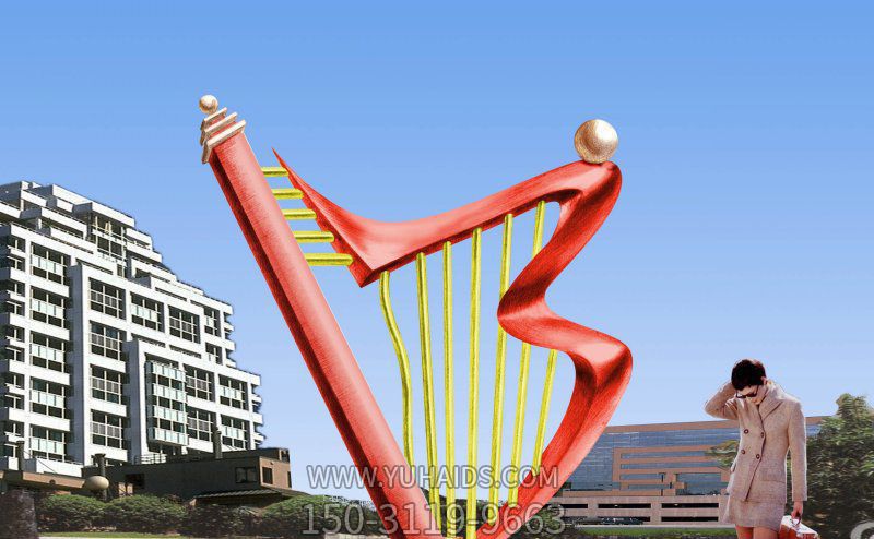 户外街边城市摆放大型抽象不锈钢琴博鱼网页版