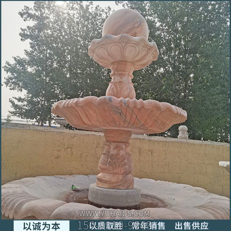 大理石石雕园林晚霞红石雕喷泉博鱼网页版