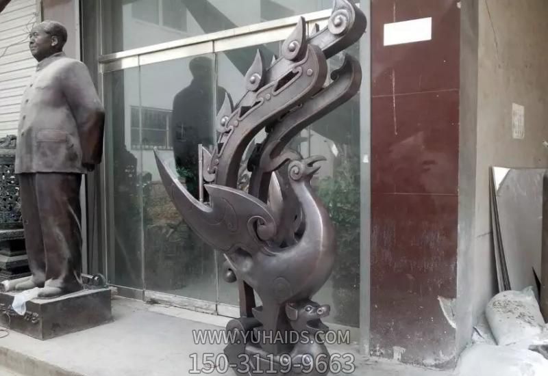 酒店创意不锈钢仿铜凤凰博鱼网页版