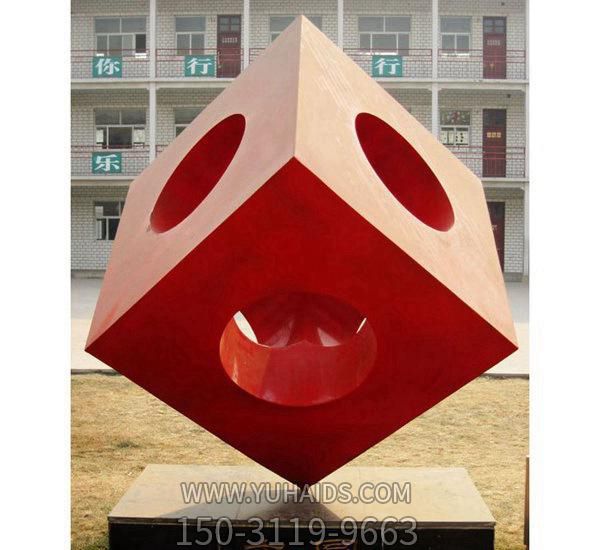 公园不锈钢空心红色魔方博鱼网页版