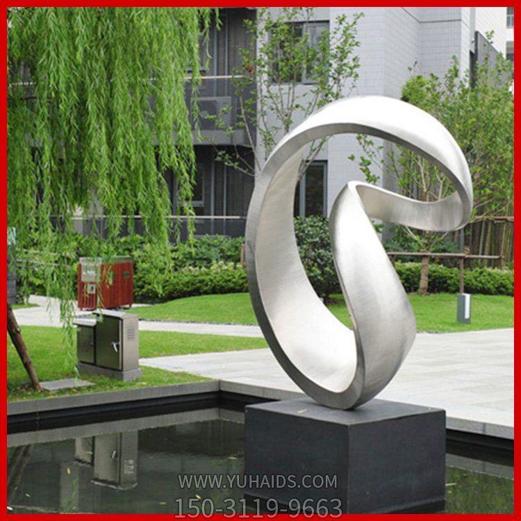 异性户外广场不锈钢镜面创意抽象园林大型景观摆件博鱼网页版